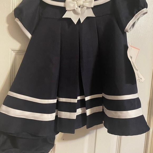 NWT Rare Editions Sailor Dress & Diaper Cover - Picture 2 of 8